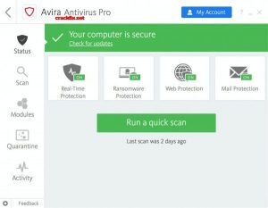 Avira Antivirus Pro Crack 2021 + License Key Free Download [Latest]
